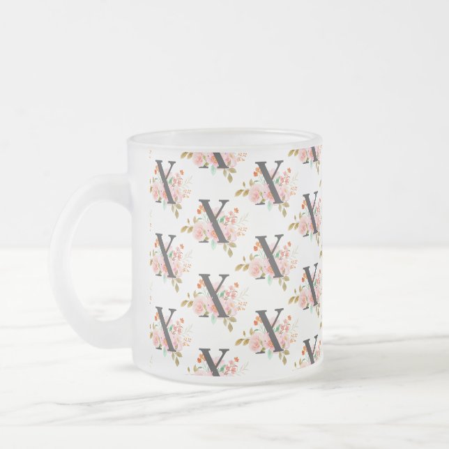 Caneca De Café Vidro Jateado Letra X (Esquerda)