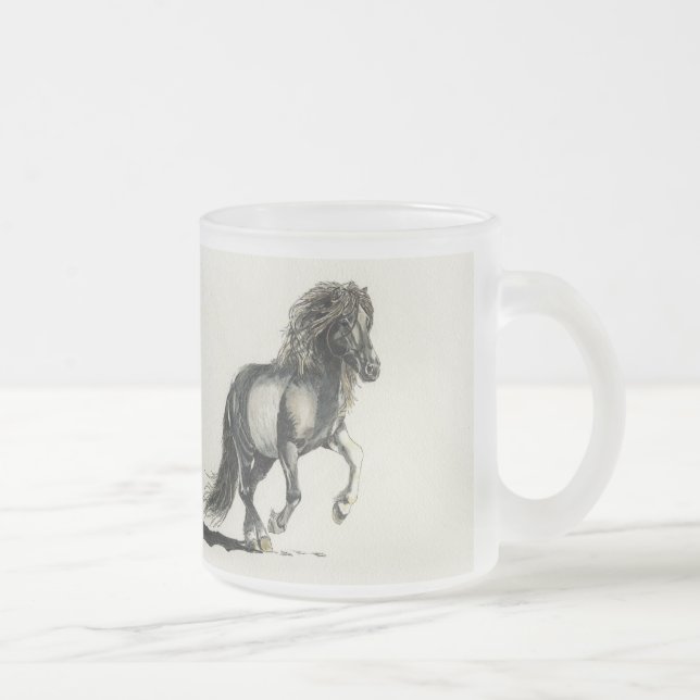 Caneca De Café Vidro Jateado Leve Islandês (Direita)