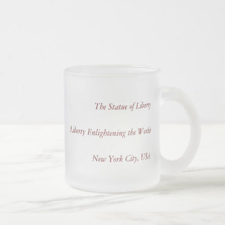 Caneca De Café Vidro Jateado Liberdade iluminando o mundo - Estátua da Liberdad