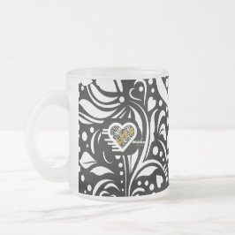 Caneca De Café Vidro Jateado Life Cote Black Mug, poeta Adiela Akoo