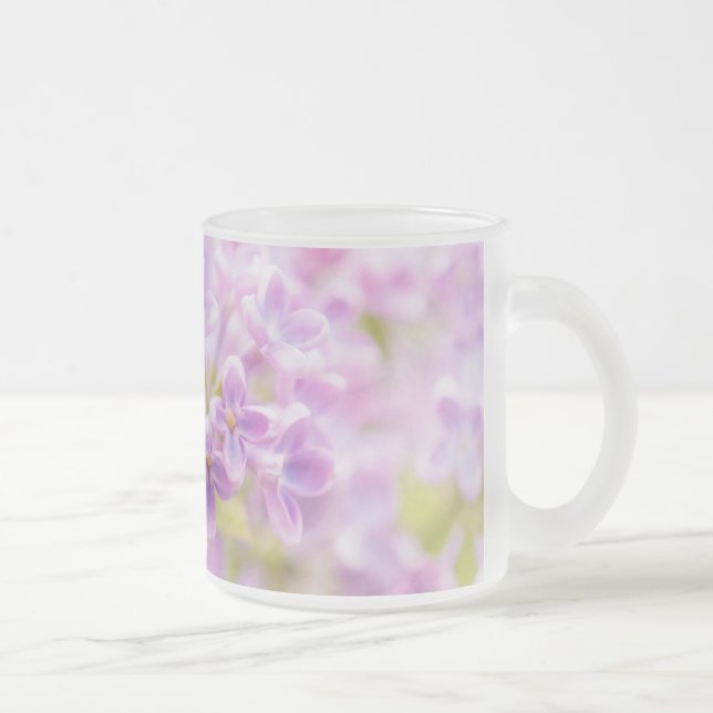 Caneca De Café Vidro Jateado Lilac Flowers Mist (Direita)