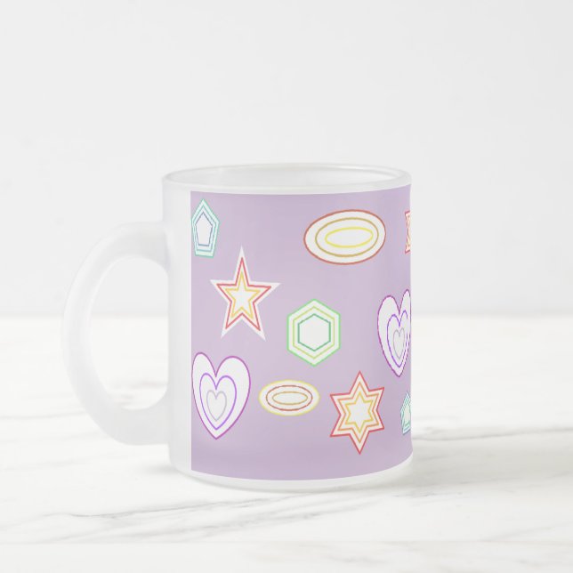 Caneca De Café Vidro Jateado Lilac shapes mug (Esquerda)