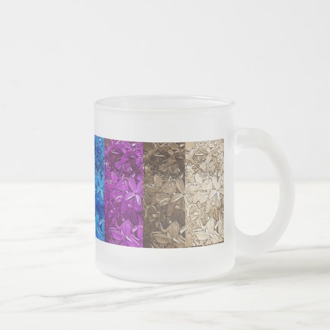 Caneca De Café Vidro Jateado Lilases - Arco-íris (Direita)