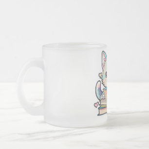 Caneca De Café Vidro Jateado lindos gatos incríveis lendo livros de design por