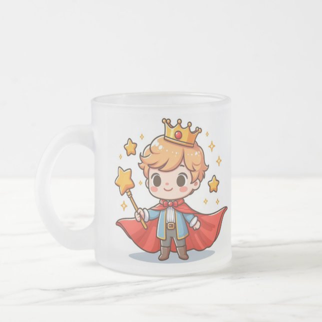 Caneca De Café Vidro Jateado Little Prince (Esquerda)