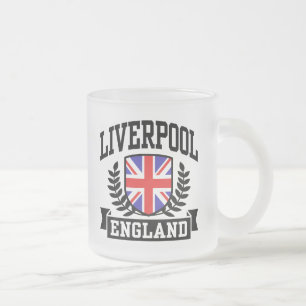 Caneca De Café Vidro Jateado Liverpool Inglaterra