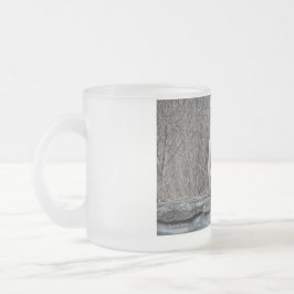 Caneca De Café Vidro Jateado Lobo