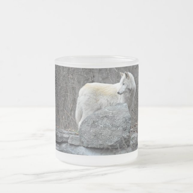 Caneca De Café Vidro Jateado Lobo (Centro)