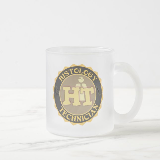 CANECA DE CAFÉ VIDRO JATEADO LOGOTIPO DA HISTOLOGIA (Direita)