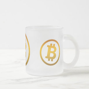 Caneca De Café Vidro Jateado Logotipo de Bitmoeda