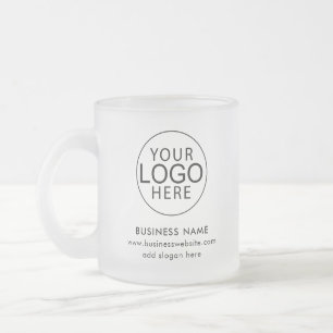 Caneca De Café Vidro Jateado Logotipo Empresarial Brinde Promocional Personaliz