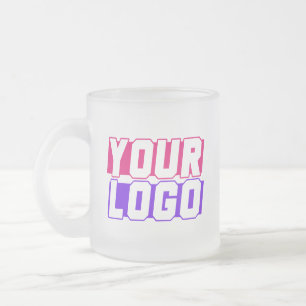 Caneca De Café Vidro Jateado Logotipo Personalizado De Vidro Do Fosco Mug Perso