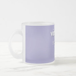 Caneca De Café Vidro Jateado logotipo vintage SO!Trouble e linha de tag em pret
