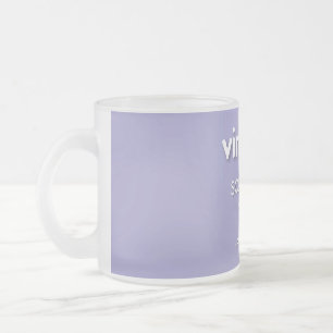 Caneca De Café Vidro Jateado logotipo vintage SO!Trouble e linha de tag em pret