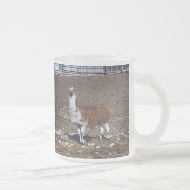 Caneca De Café Vidro Jateado Lone Lllama (Direita)