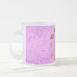 Caneca De Café Vidro Jateado Loops modernos na Magenta Magra rosa