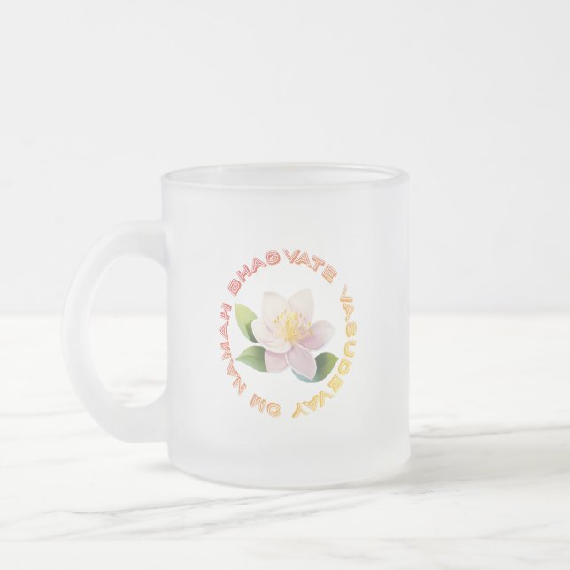 Caneca De Café Vidro Jateado Lord Krishna (Esquerda)