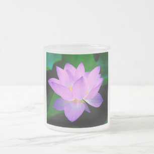 Caneca De Café Vidro Jateado lótus água data romântico noivado paz esperança am