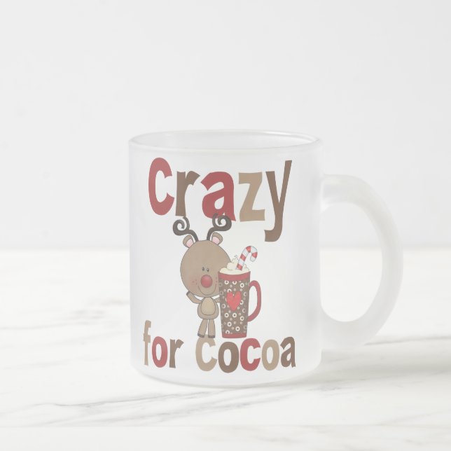 Caneca De Café Vidro Jateado Louco para o cacau (Direita)