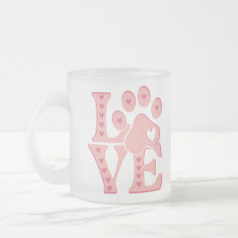 Caneca De Café Vidro Jateado Love Dogs Perzonalized