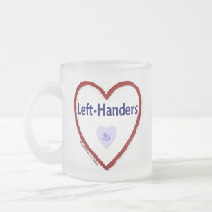 Caneca De Café Vidro Jateado Love Left Handers