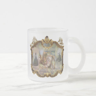 Caneca De Café Vidro Jateado Luís XVI e Marie Antonieta Espelho 3