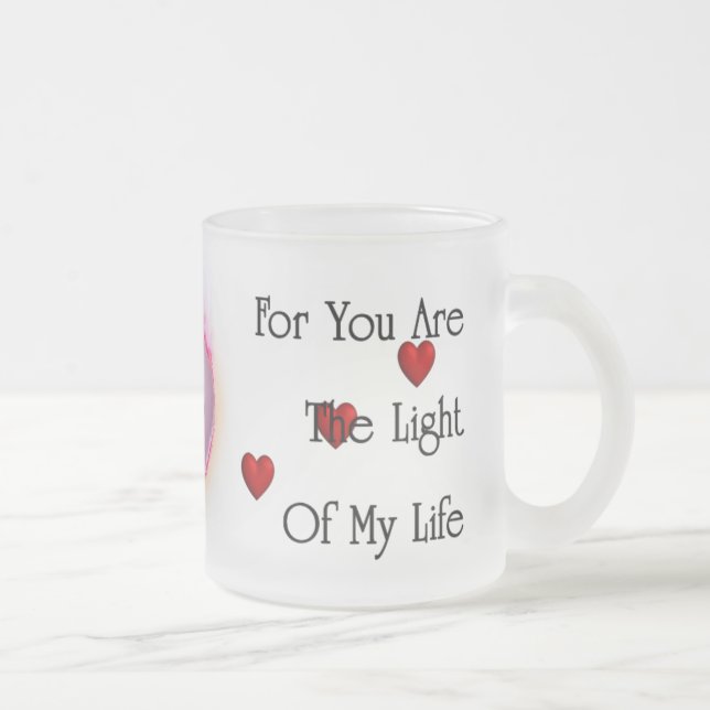 Caneca De Café Vidro Jateado Luz Da Minha Fosco De Vidro (Direita)