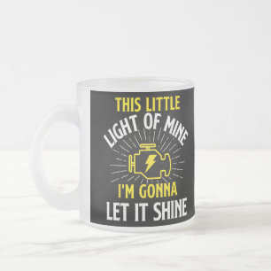 Caneca De Café Vidro Jateado Luz de Controle do Motor - Mecânico de Automóveis