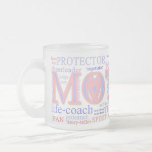 Caneca De Café Vidro Jateado MÃE: Os muitos papéis de uma mãe - Mug