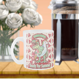 Caneca De Café Vidro Jateado Mãe Queen Floral