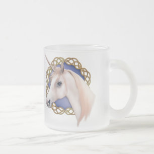 Caneca De Café Vidro Jateado Magia do Unicórn