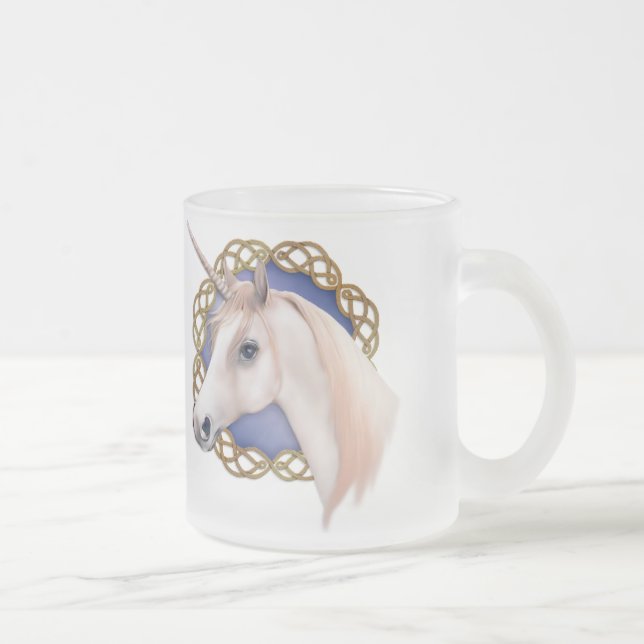 Caneca De Café Vidro Jateado Magia do Unicórn (Direita)