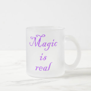Caneca De Café Vidro Jateado Magia é Real-mug