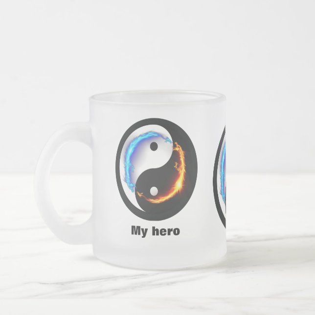 Caneca De Café Vidro Jateado Magic Dragon fantasy art (Esquerda)