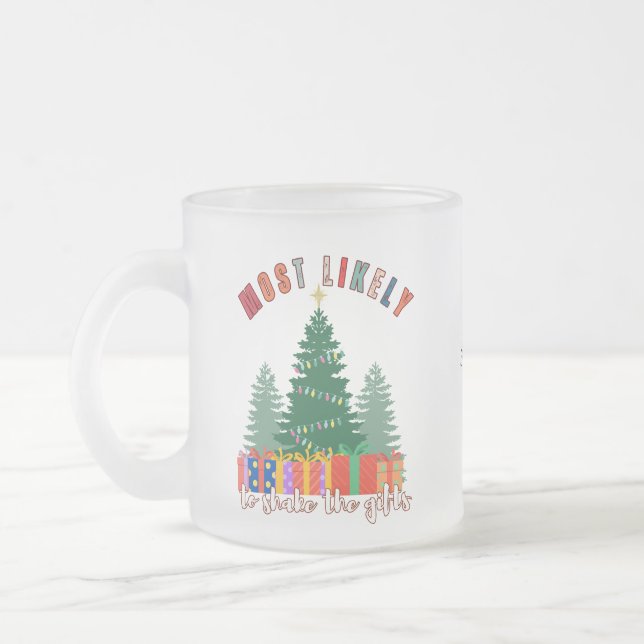 Caneca De Café Vidro Jateado Mais propenso a agitar os presentes (Esquerda)