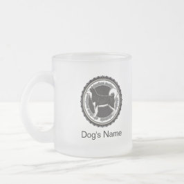 Caneca De Café Vidro Jateado Malamute Personalizado De Cão No Alasca Com Nomes 