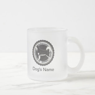 Caneca De Café Vidro Jateado Malamute Personalizado De Cão No Alasca Com Nomes