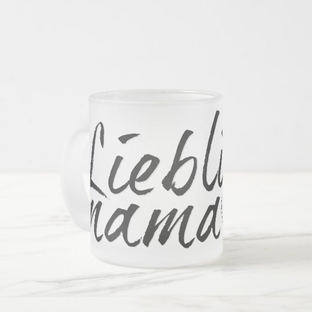 Caneca De Café Vidro Jateado Mamãe favorita (Frente Esquerda)