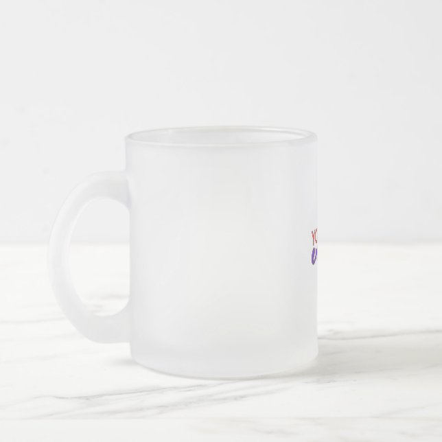 Caneca De Café Vidro Jateado Mantenha-se forte (Esquerda)