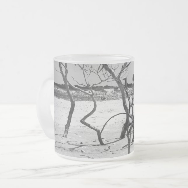 Caneca De Café Vidro Jateado Manter fora (Frente Esquerda)