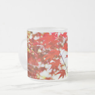 Caneca De Café Vidro Jateado Maple Japonês - Primavera
