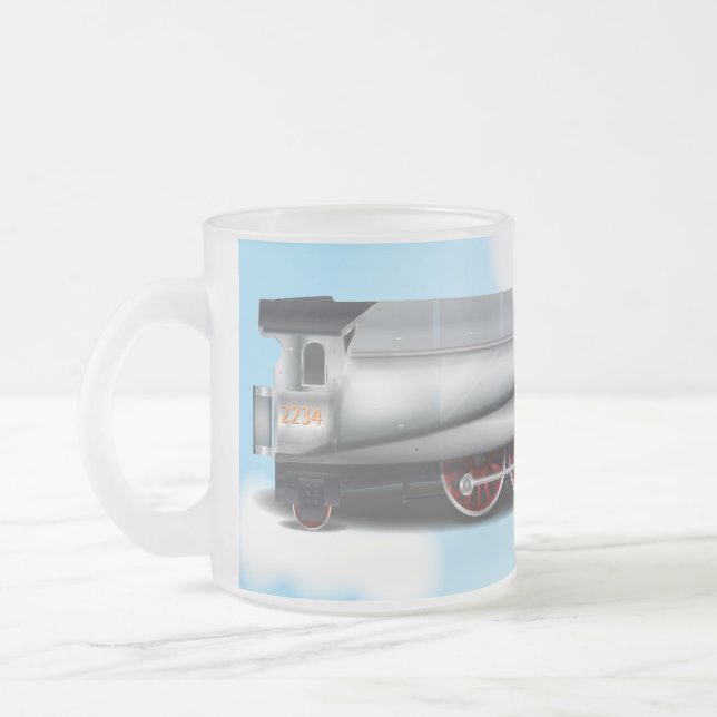 Caneca De Café Vidro Jateado Máquina a Vapor (Esquerda)