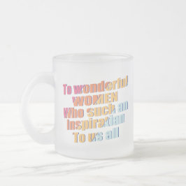 Caneca De Café Vidro Jateado maravilhosa inspiração feminina