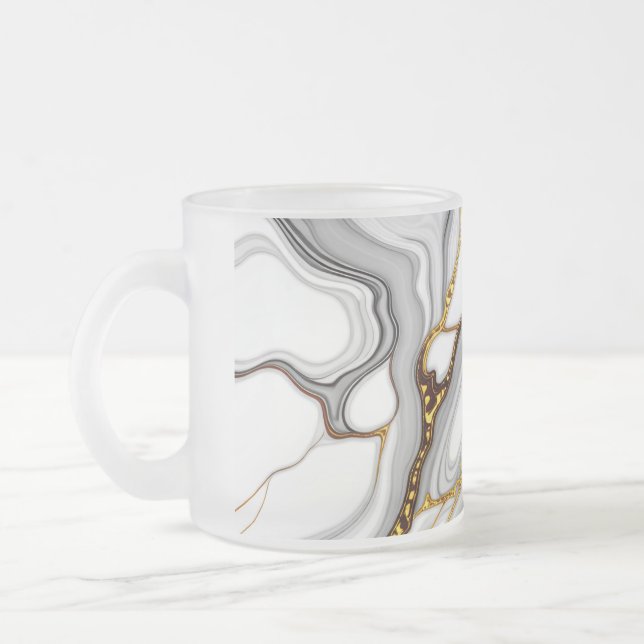 Caneca De Café Vidro Jateado Marble Pattern Mug & Cup (Esquerda)