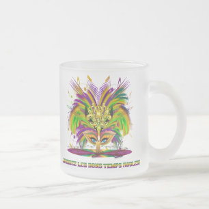 Caneca De Café Vidro Jateado Mardi-Gras-Mask-The-Queen-V-4