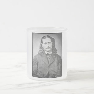 Caneca De Café Vidro Jateado Marechal Wild Bill Hickok Pistoleiro do Velho Oest