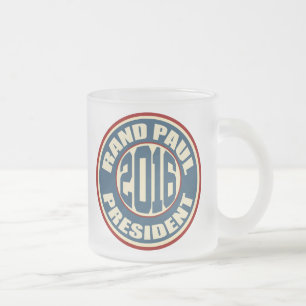 Caneca De Café Vidro Jateado Margem Paul para o presidente 2016