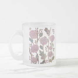 Caneca De Café Vidro Jateado Marigold Flower Pattern Glass Mug