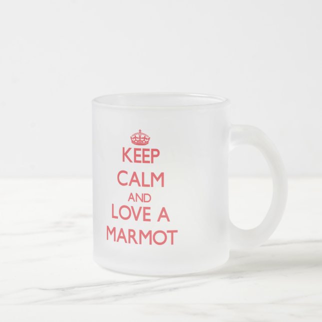Caneca De Café Vidro Jateado Marmota (Direita)