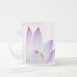 Caneca De Café Vidro Jateado Massagem enchida luz da ioga de Namaste Lotus